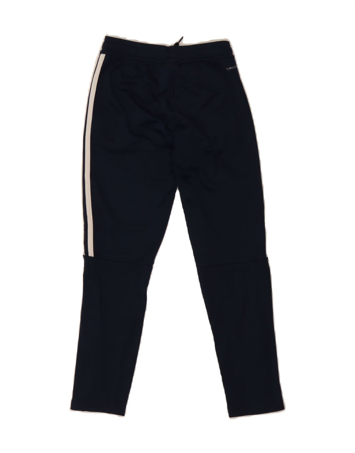 ADIDAS Boys Climalite Tracksuit Trousers 9-10 Years Navy Blue Polyester Vintage Adidas and Second-Hand Adidas from Messina Hembry 