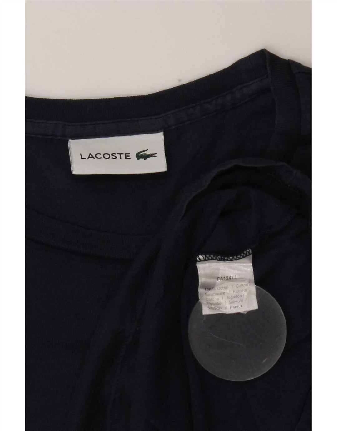 Lacoste muška majica kratkih rukava srednje tamnoplavi pamuk