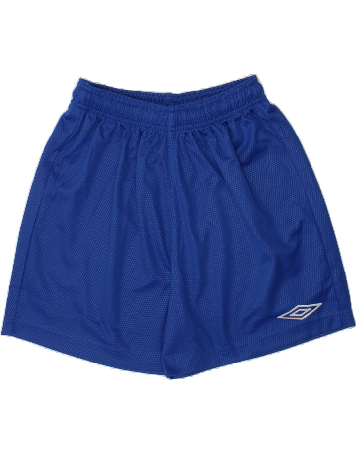 UMBRO Boys Sport Shorts 13-14 Years  Blue Spotted Polyester Vintage Umbro and Second-Hand Umbro from Messina Hembry 