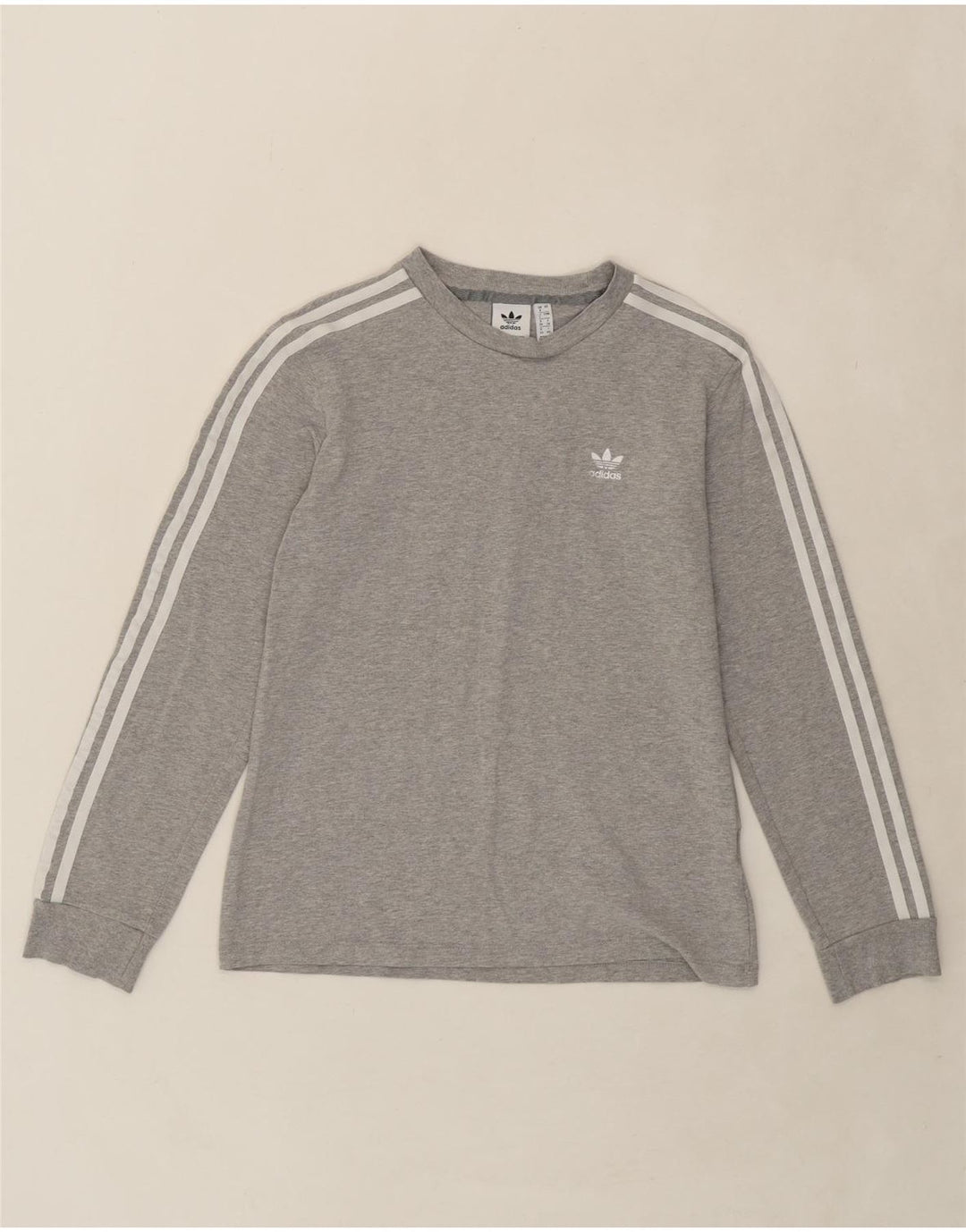 ADIDAS Womens Top Long Sleeve UK 8 Small Grey Cotton Vintage Adidas and Second-Hand Adidas from Messina Hembry 