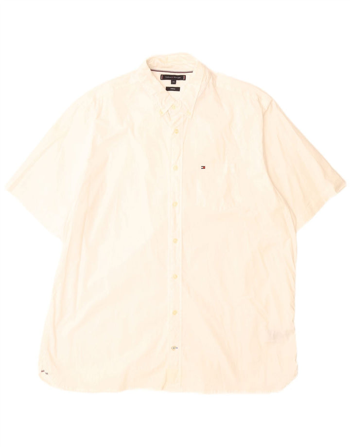 Tommy Hilfiger muška košulja kratkih rukava 2XL bijeli pamuk