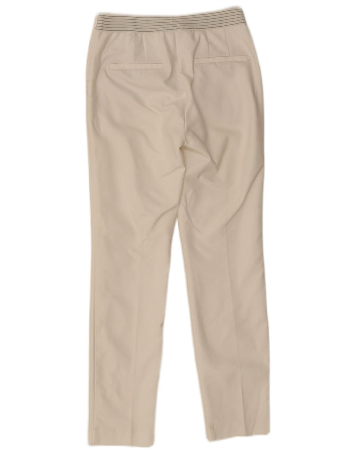 ZARA ženske uske chino hlače male W26 L28 bijeli poliester