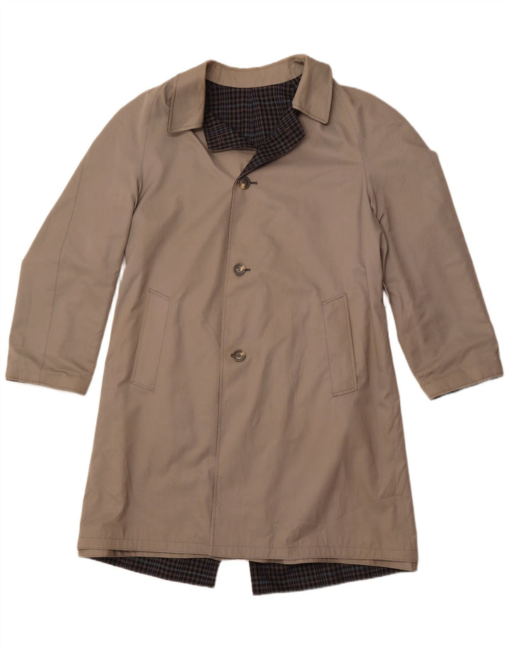 DIOLEN Muški trenč kaput UK 40 veliki sivi karirani poliester