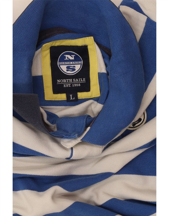 NORTH SAILS Muška polo majica za ragbi velike pamučne plave pruge