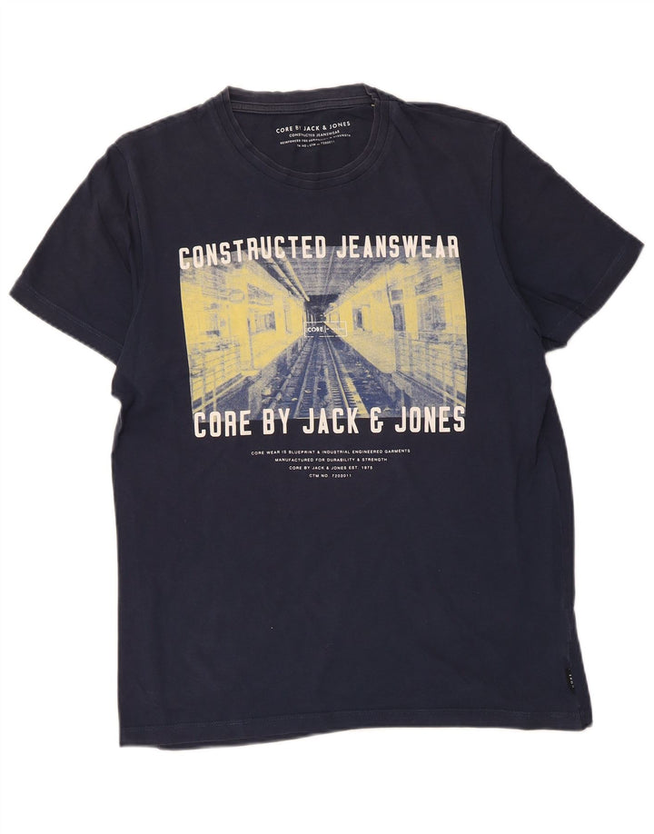 JACK & JONES Muška majica kratkih rukava s grafičkim motivima, mala tamnoplava