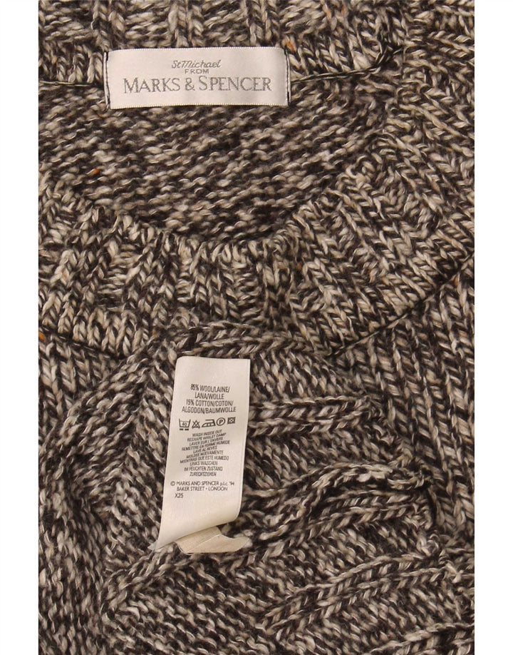 Marks & Spencer muški džemper s okruglim izrezom Mali sivi vuneni džemper