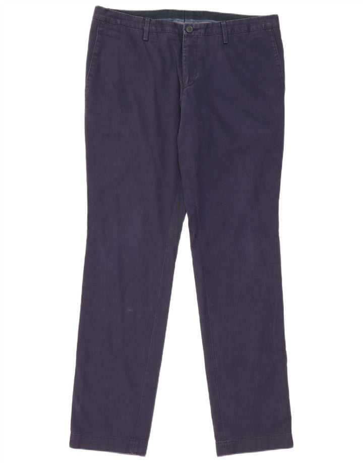 HUGO BOSS Muške uske chino hlače EU 50 Large W34 L32 Mornarsko plavi pamuk