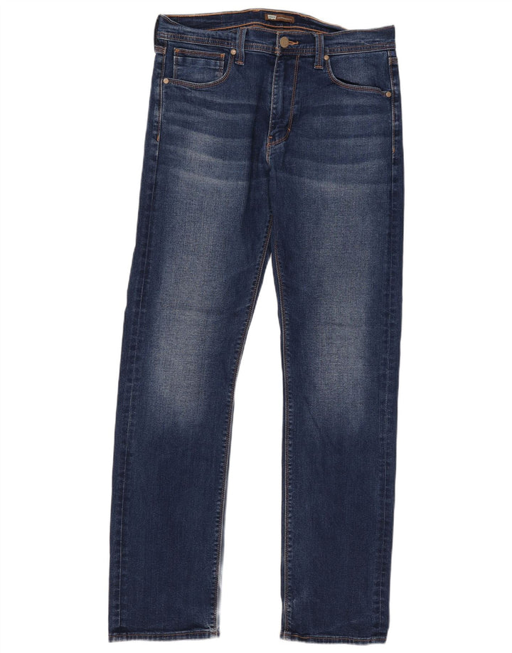 Levi's muške 513 uske ravne traperice W32 L34 plavi pamuk