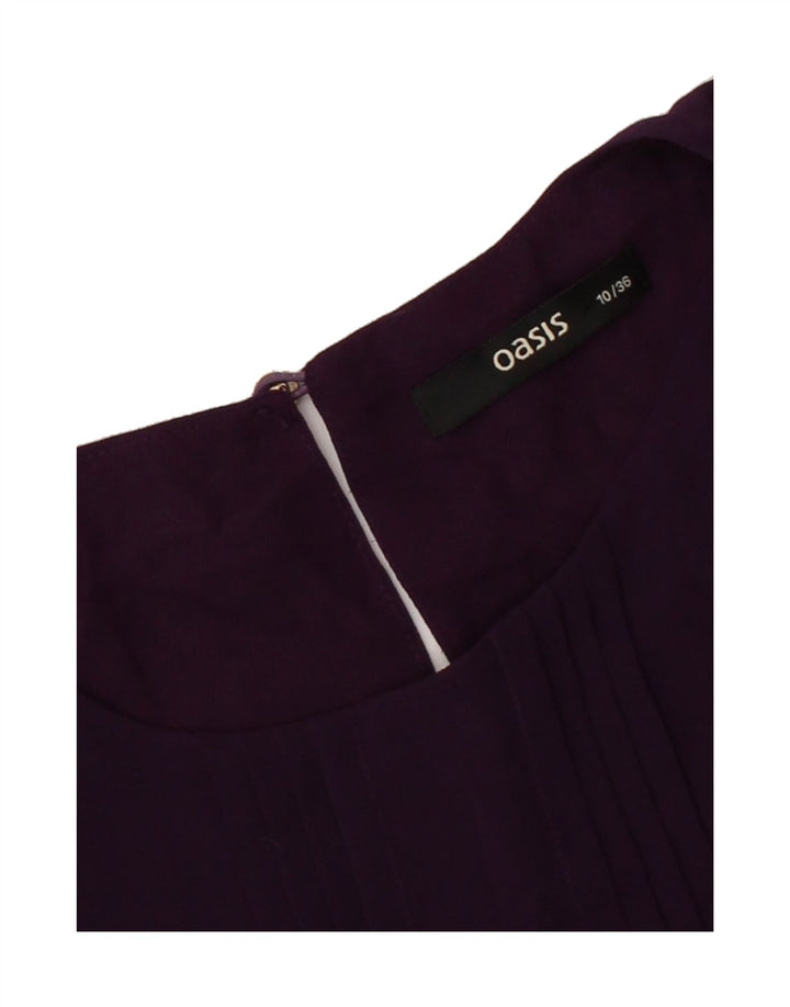 OASIS Womens A-Line Dress UK 10 Small  Purple Polyester Vintage Oasis and Second-Hand Oasis from Messina Hembry 