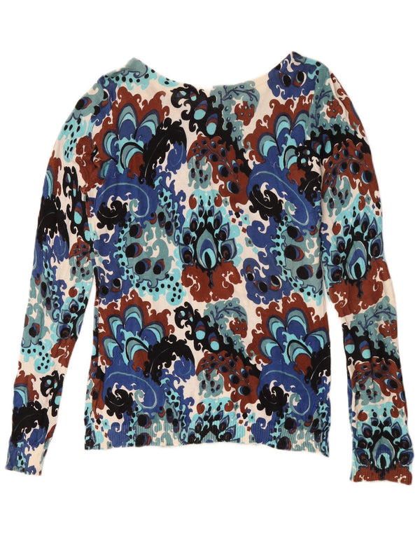 J. Crew Ženski džemper s morskim izrezom UK 12 Srednje raznobojni paisley