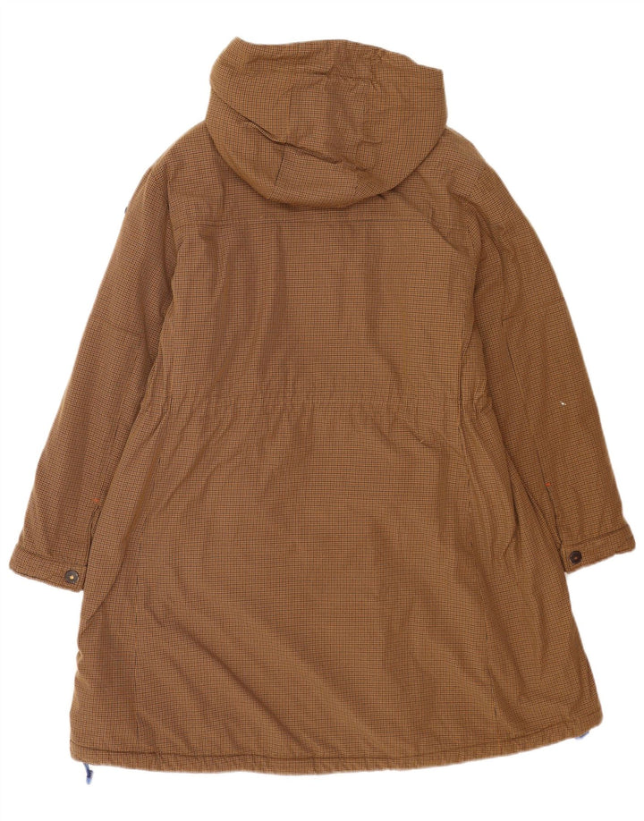 Invicta ženska jakna parka s kapuljačom UK 6 XS smeđa poliamidna houndstooth