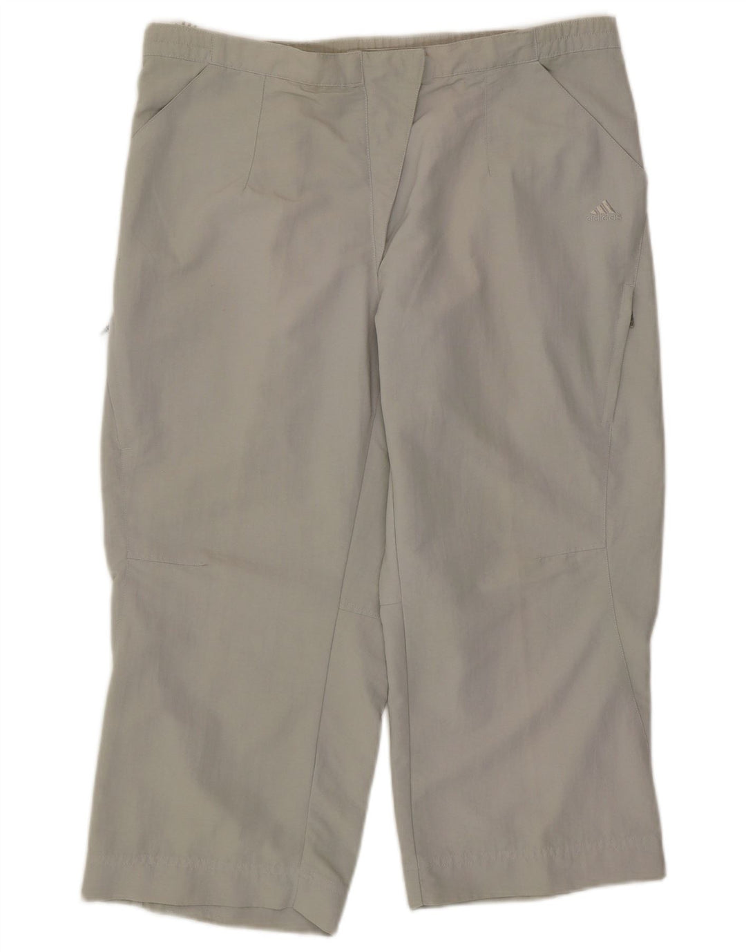 ADIDAS ženske Capri trenirke Hlače UK 14 srednje zelene sportske poliamidne