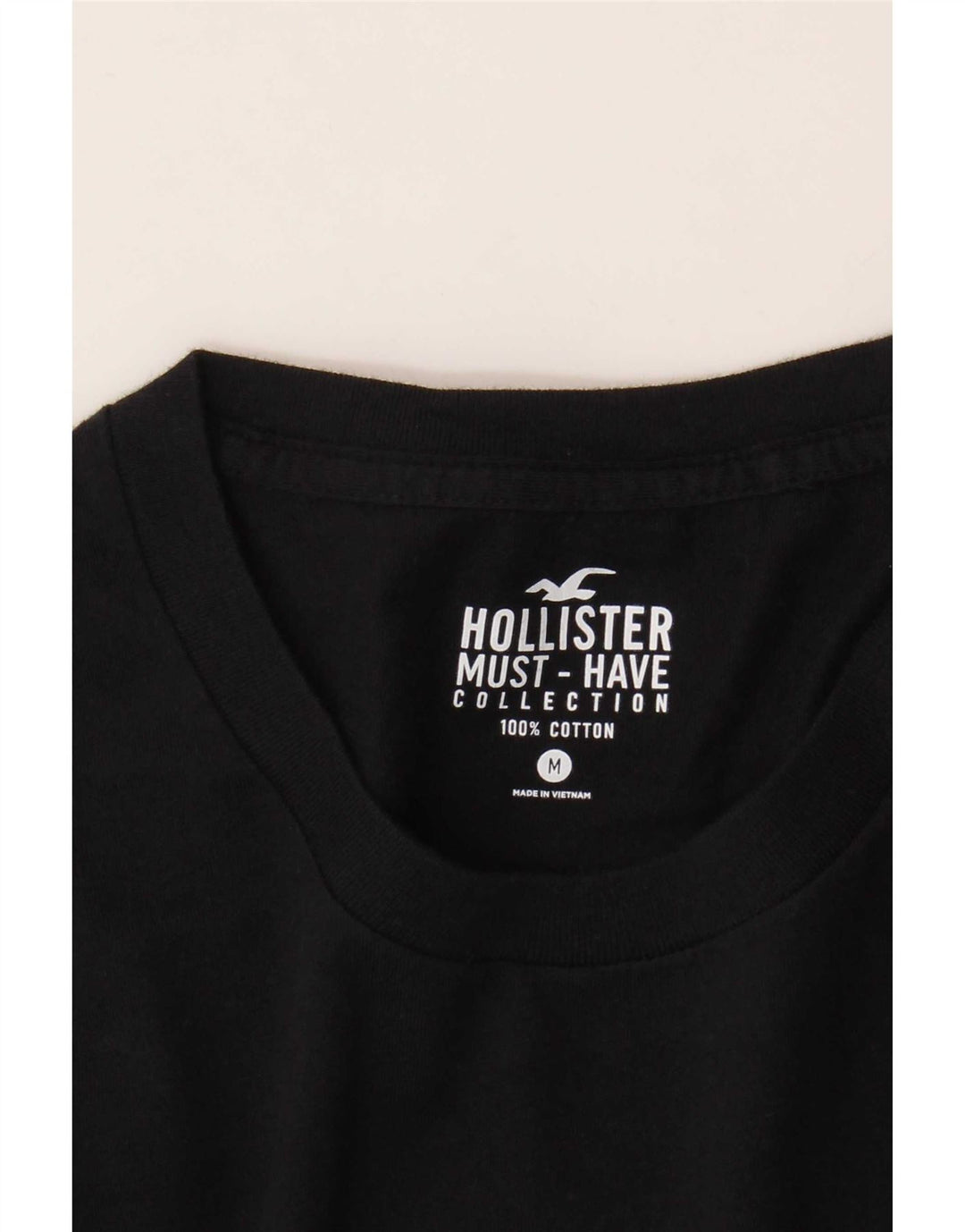 Hollister muška majica dugih rukava srednje crne pamučne boje
