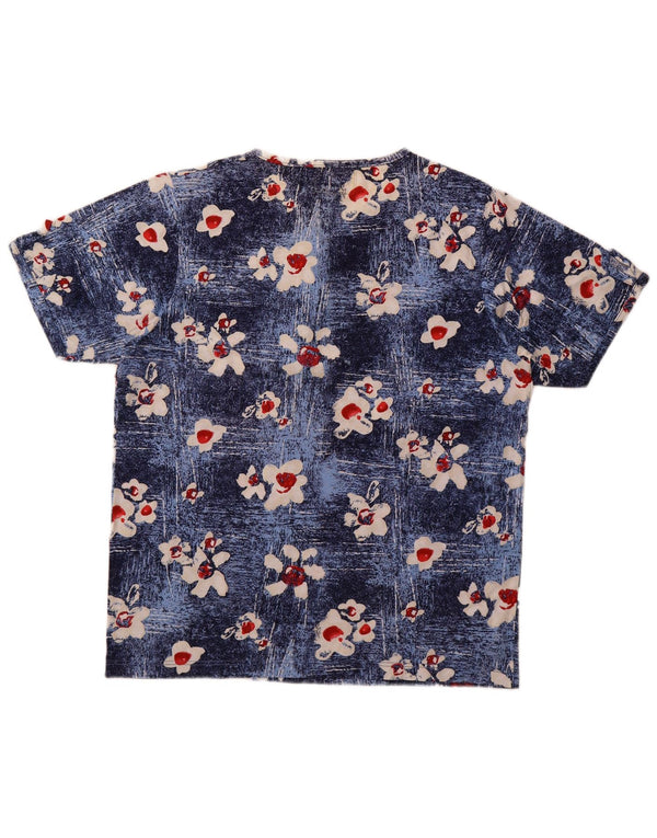 Vintage ženska majica s grafičkim motivima UK 18 XL Plava cvjetna