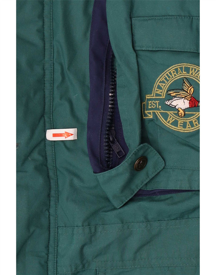 Vintage muška parka jakna s kapuljačom UK 40 veliki zeleni poliester