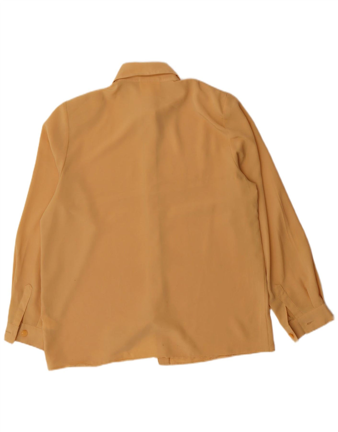 VINTAGE Womens Shirt Blouse UK 14 Large  Yellow Polyester