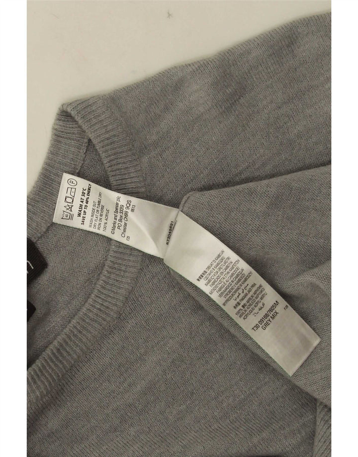 Marks & Spencer muški pulover s okruglim izrezom, veliki sivi akril