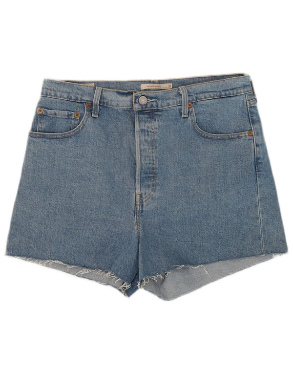 Levi's ženske kratke traper hlače s rebrima W32 veliki plavi pamuk