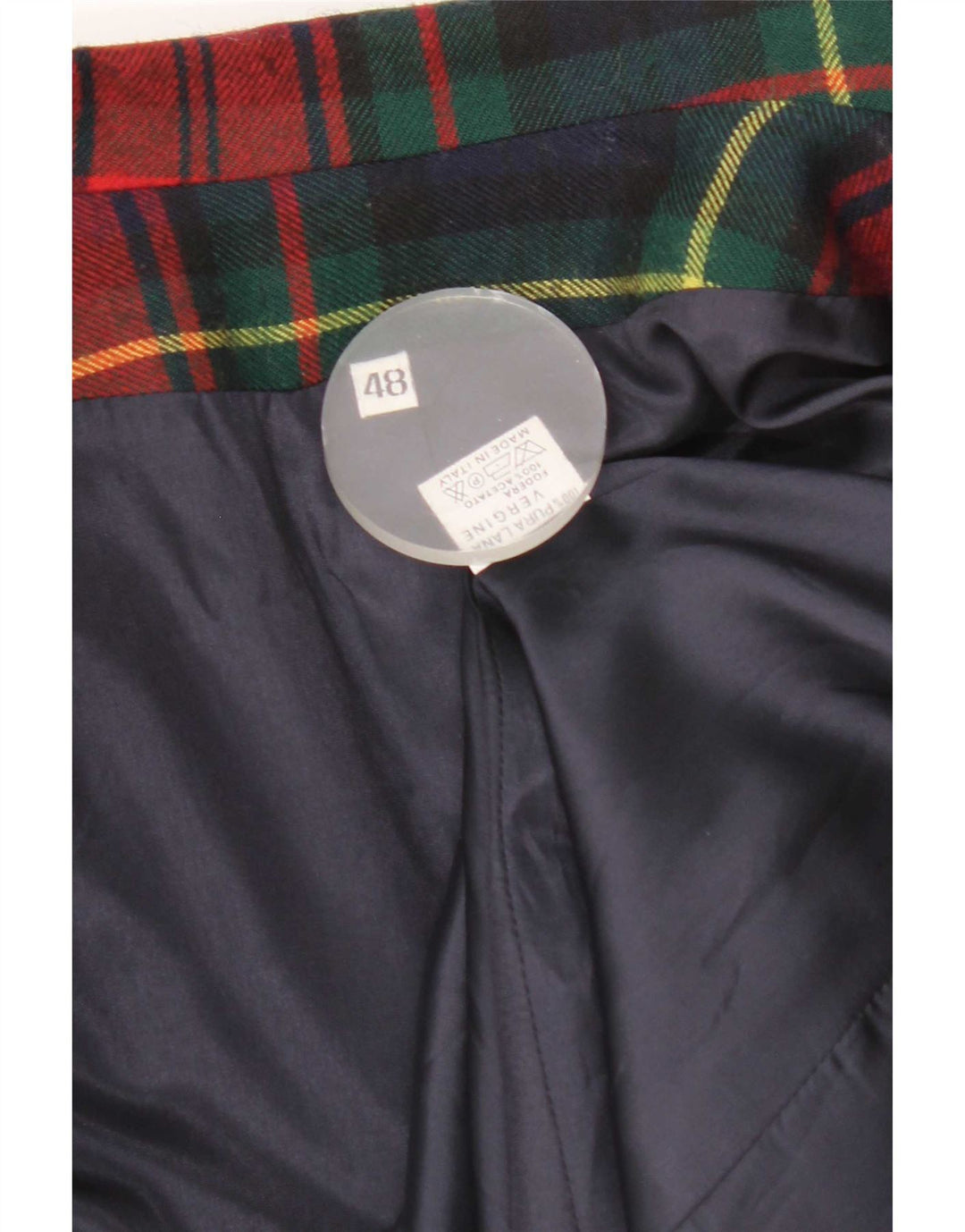 Vintage ženski sako s 2 gumba IT 48 XL šareni karirani
