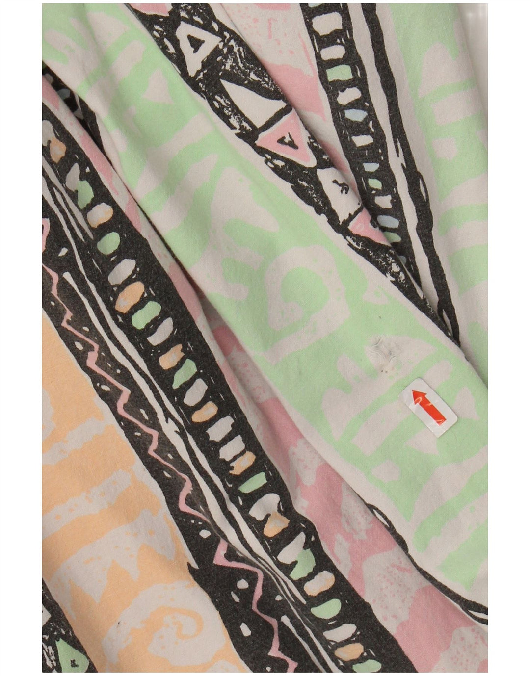 Plave ženske sužene hlače visokog struka W34 L31 Višebojni geometrijski