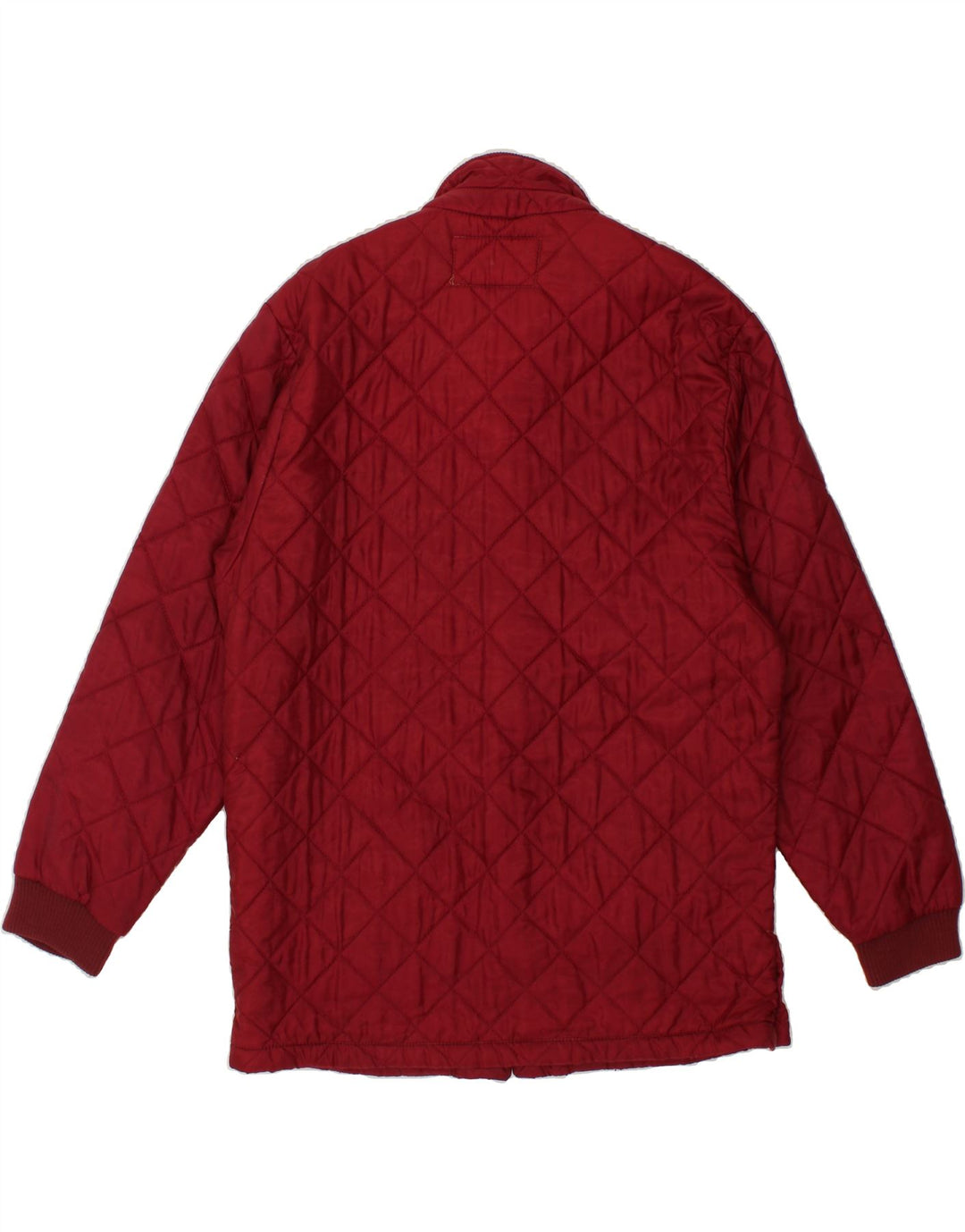 ZIP Mens Quilted Jacket UK 40 Large Burgundy Vintage Zip and Second-Hand Zip from Messina Hembry 