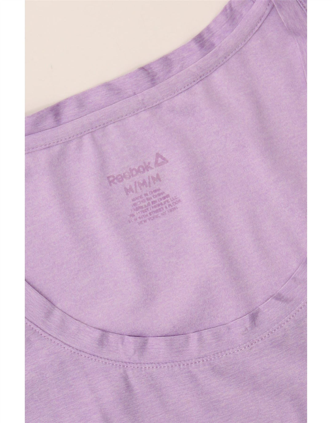 REEBOK Womens Graphic T-Shirt Top UK 14 Medium Purple Polyester Vintage Reebok and Second-Hand Reebok from Messina Hembry 