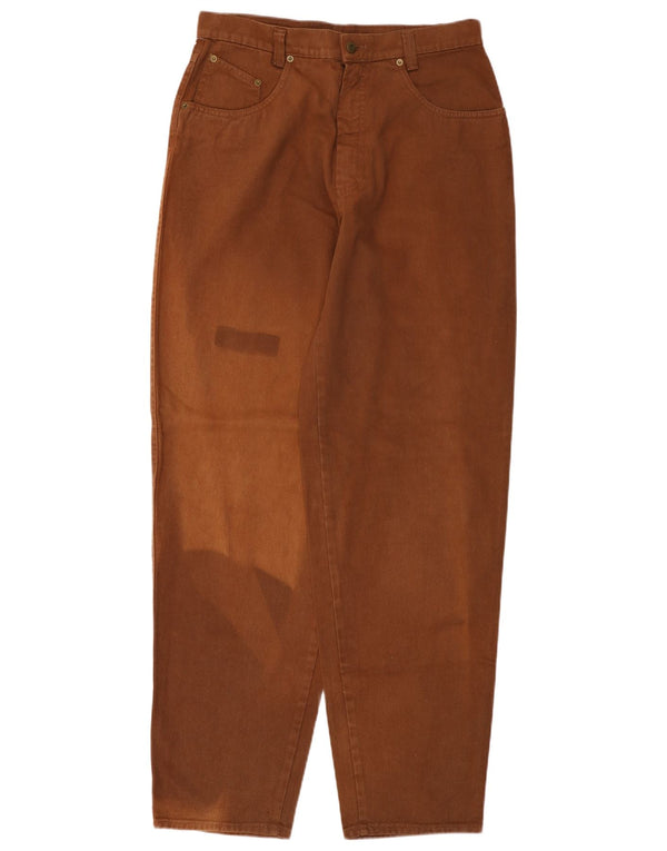 BERRI Muške traperice visokog struka W34 L34 Smeđi pamuk