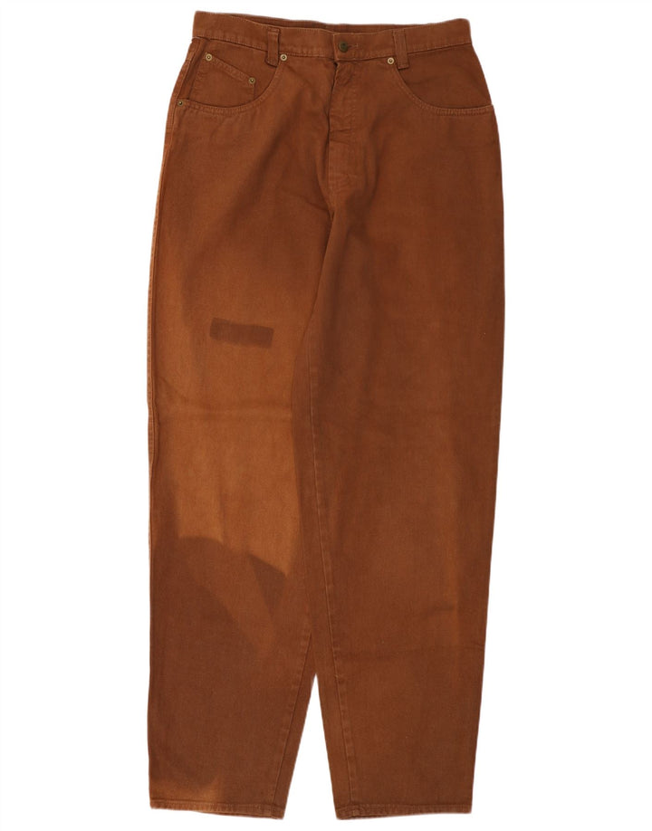 BERRI Muške traperice visokog struka W34 L34 Smeđi pamuk