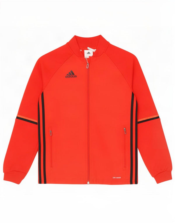 Adidas Boys Climacool Tracksuit Top Jacket 9-10 Years Red Colourblock