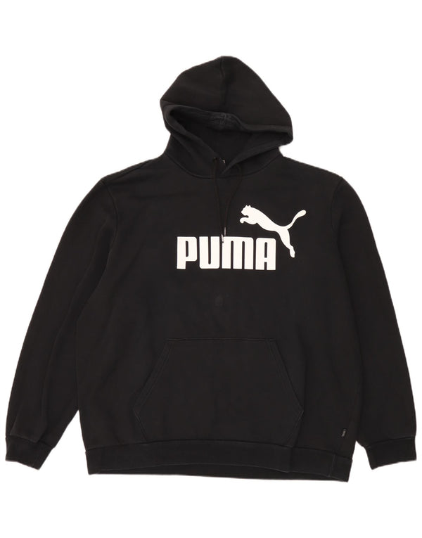 Puma muška majica s kapuljačom s grafičkim motivima 2XL crni pamuk