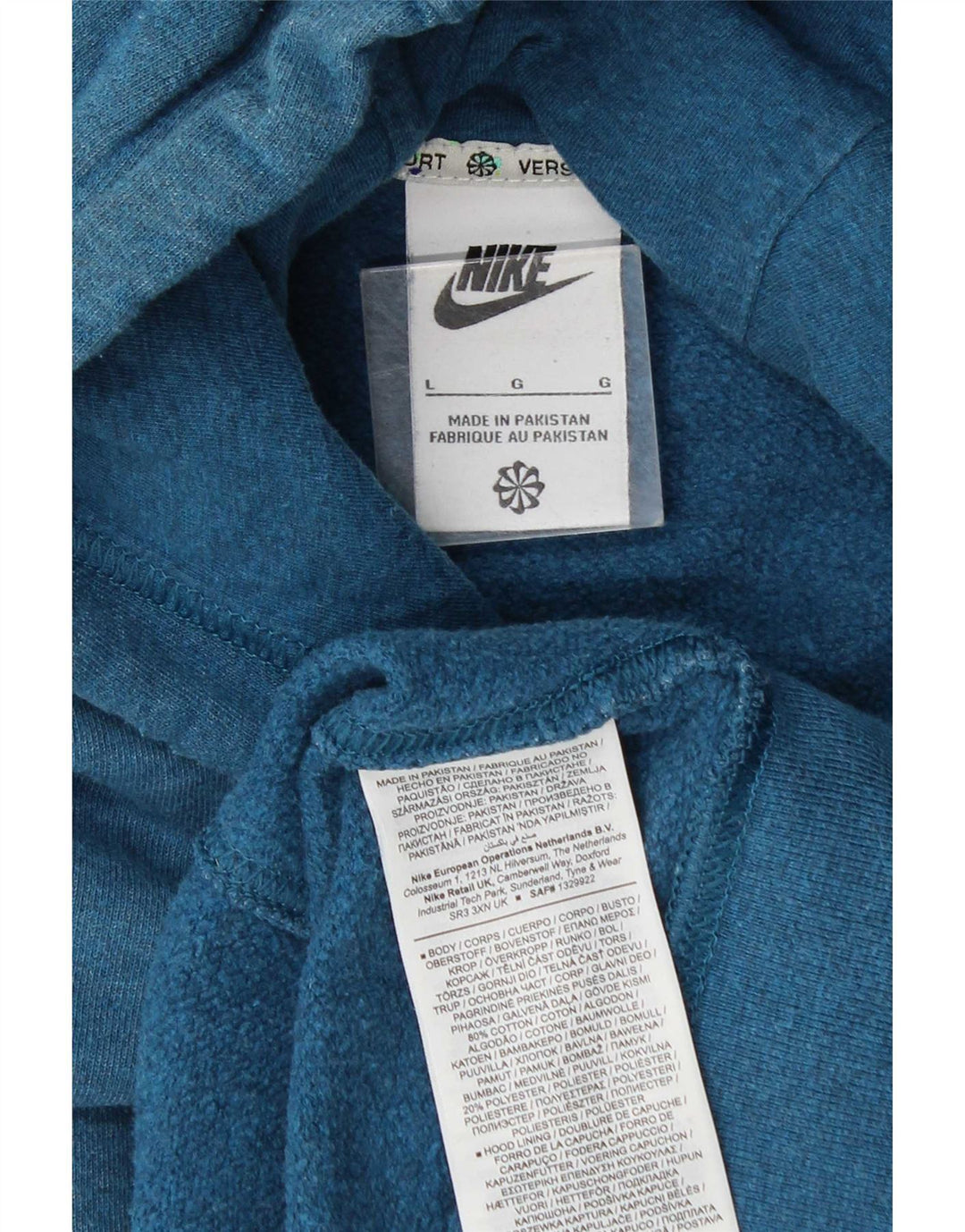 Nike muška majica s kapuljačom, veliki plavi pamuk