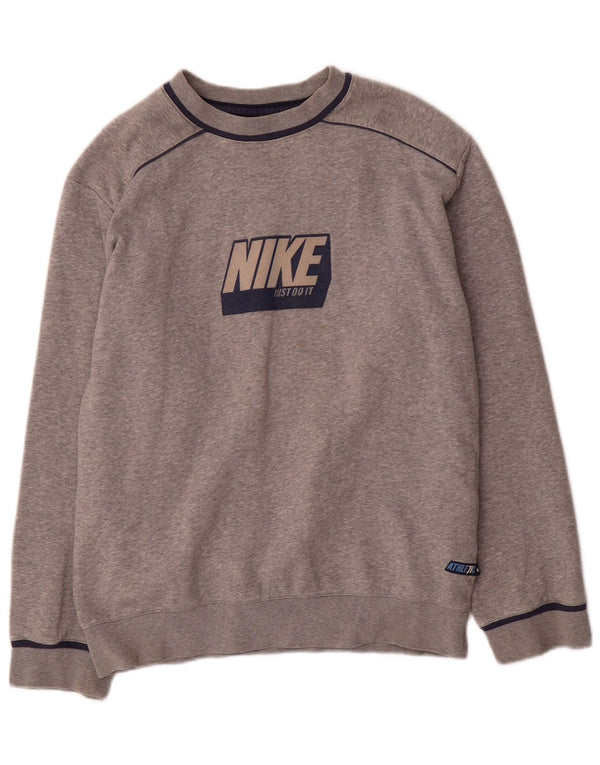 Nike Boys Graphic Sweatshirt Džemper 12-13 godina Large Grey Flected