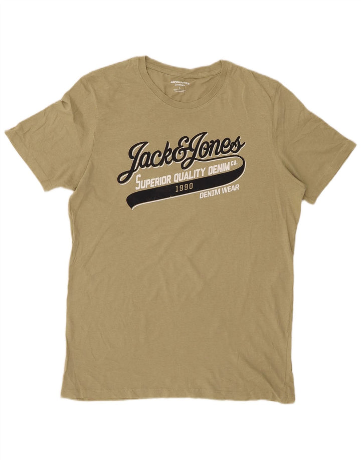JACK & JONES Muška majica s grafičkim motivima, veliki kaki