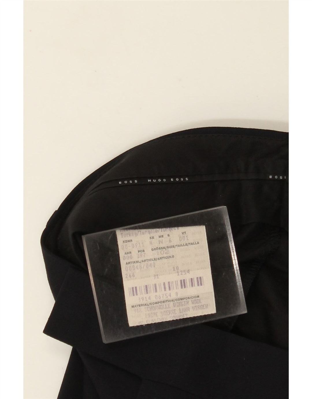 HUGO BOSS Ženske ravne hlače W34 L31 Mornarsko plave djevičanske vune