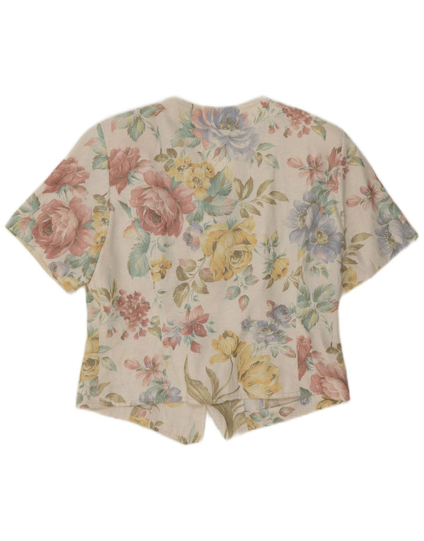 Vintage ženska košulja bluza UK 12 srednje raznobojna cvjetna
