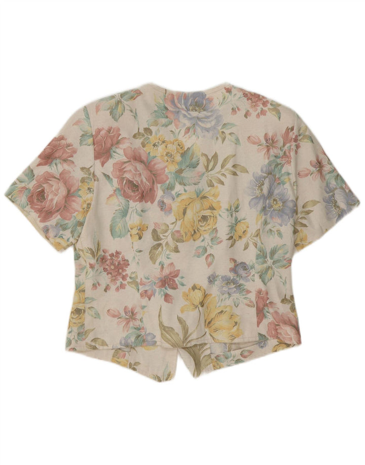 Vintage ženska košulja bluza UK 12 srednje raznobojna cvjetna