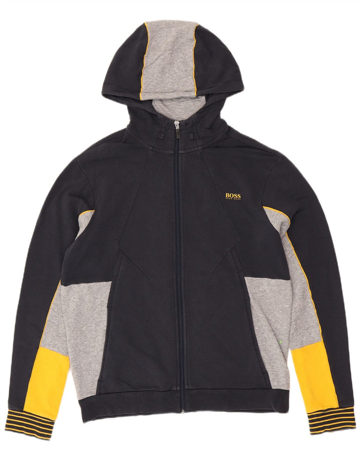 HUGO BOSS muški pulover s kapuljačom standardnog kroja, veliki tamnoplavi pulover