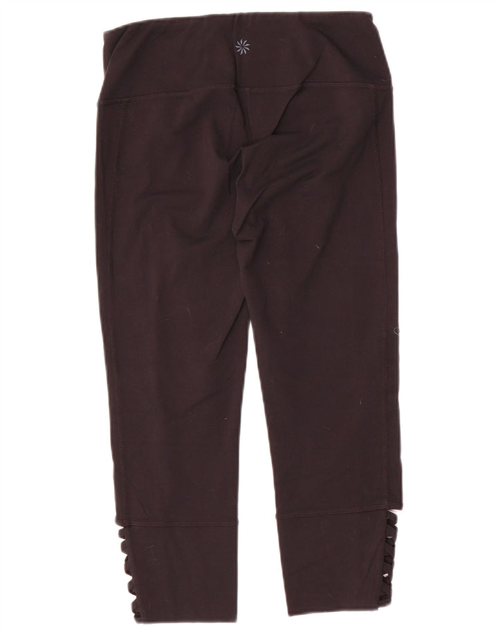 ATHLETA Ženske kapri tajice UK 10 Male crne najlonske