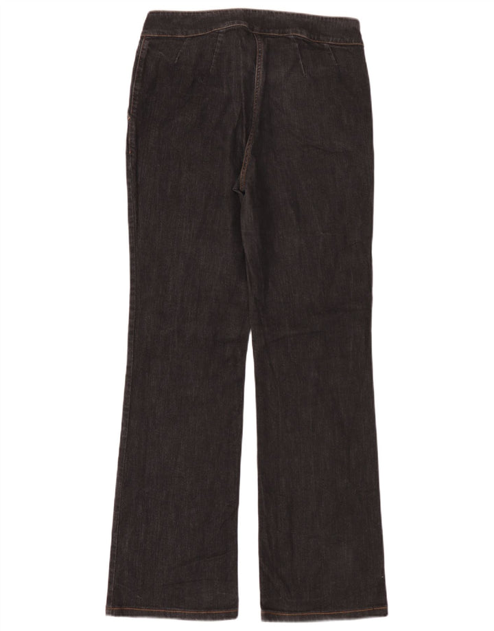 Ženske traperice Trussardi Bootcut W30 L32 crni pamuk
