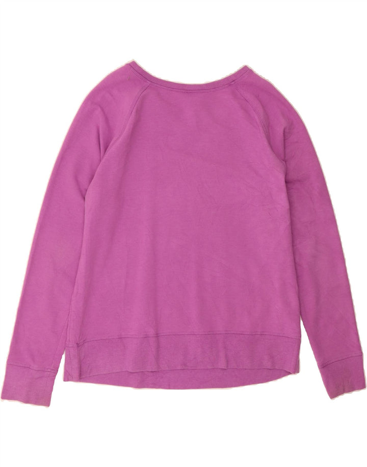 REEBOK Womens Graphic Sweatshirt Jumper UK 16 Large Purple Polyester Vintage Reebok and Second-Hand Reebok from Messina Hembry 