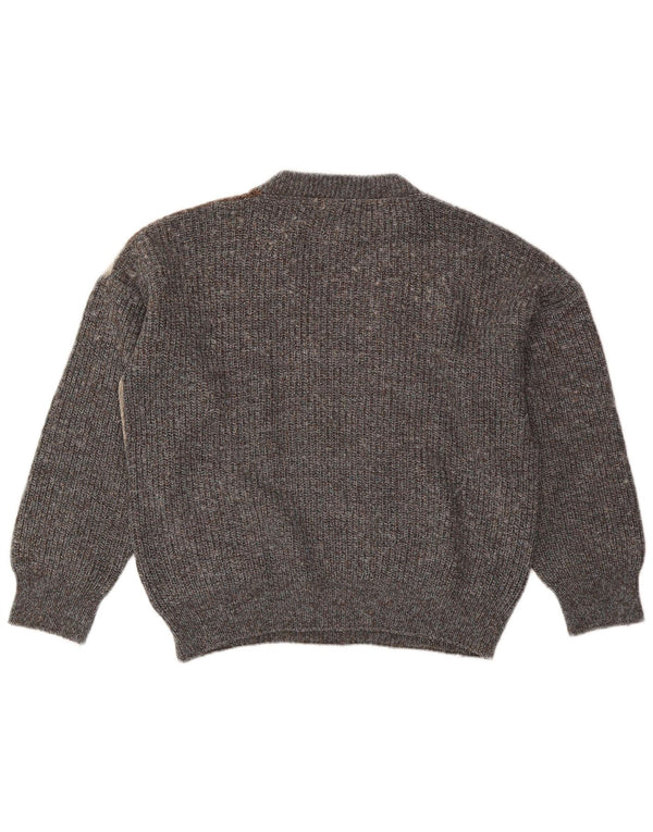 Vintage ženski džemper s okruglim izrezom UK 18 XL u sivoj boji