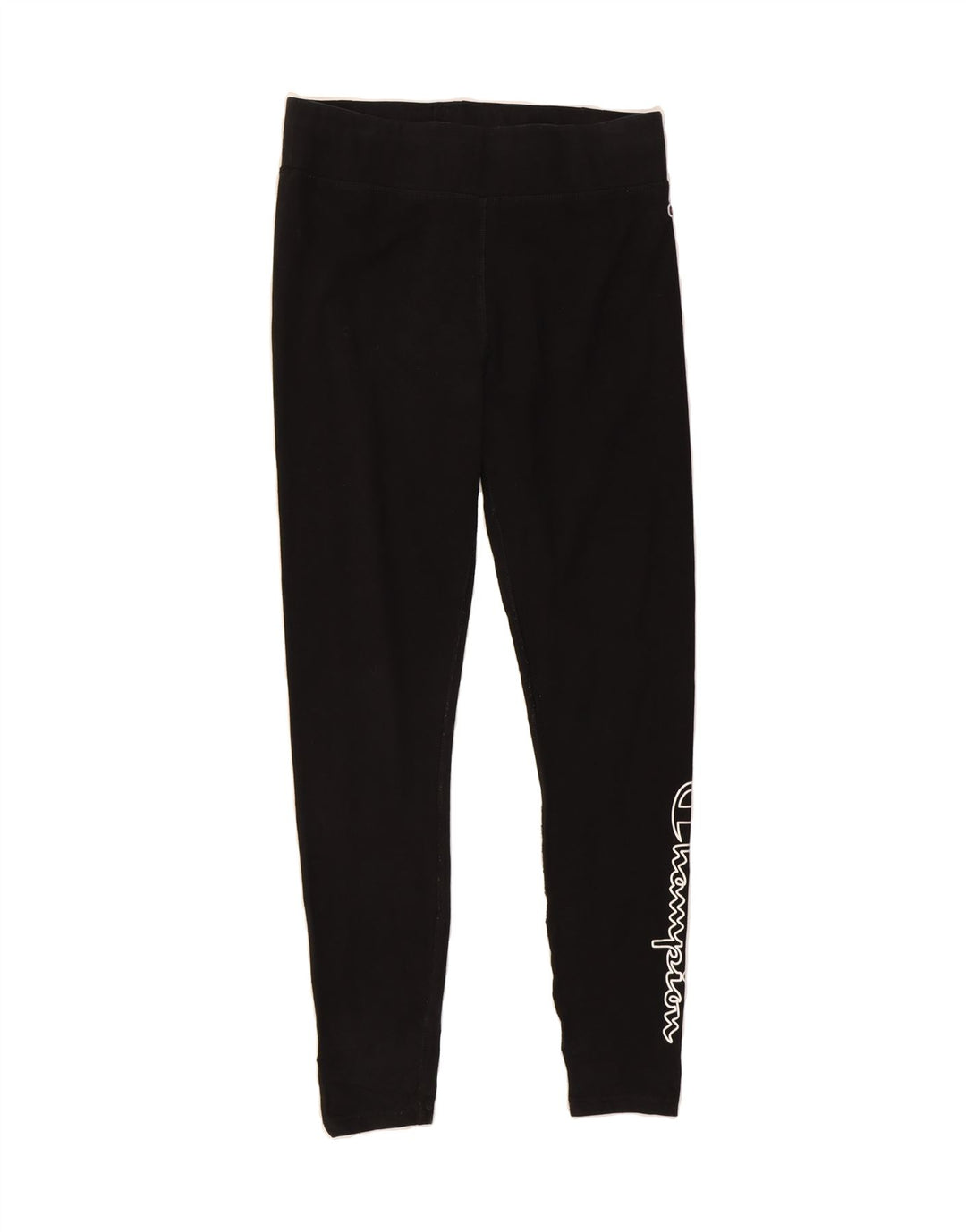 CHAMPION Womens Graphic Leggings UK 12 Medium Black Cotton Vintage Champion and Second-Hand Champion from Messina Hembry 