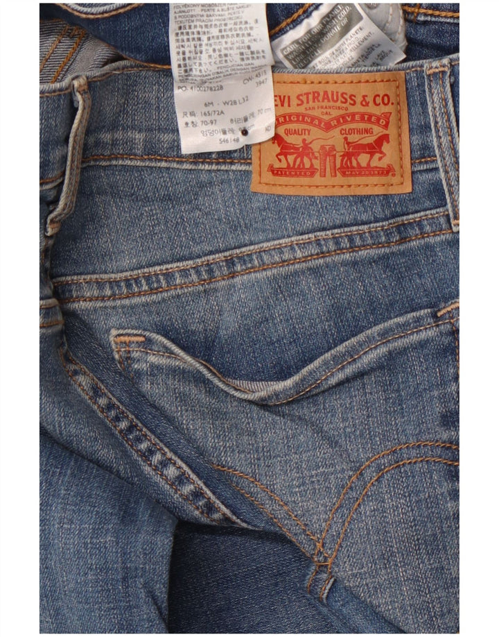 LEVI'S ženske 515 Bootcut traperice US 6 srednje W32 L28 plavi pamuk