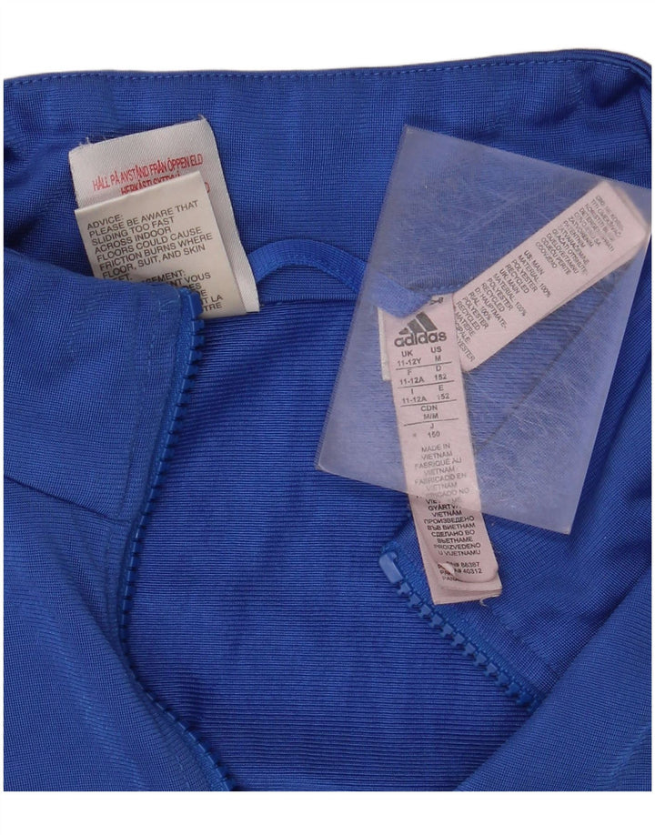 ADIDAS Gornja jakna trenirke za dječake 11-12 godina, plavi poliester