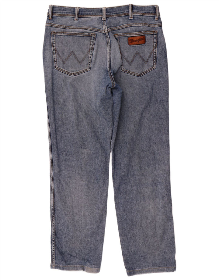 Wrangler muške ravne traperice W36 L32 plavi pamuk