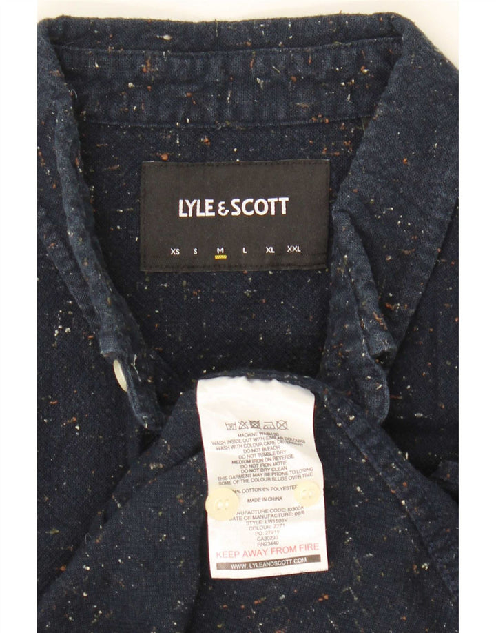 Lyle & Scott muška košulja Srednje tamnoplavi flekasti pamuk