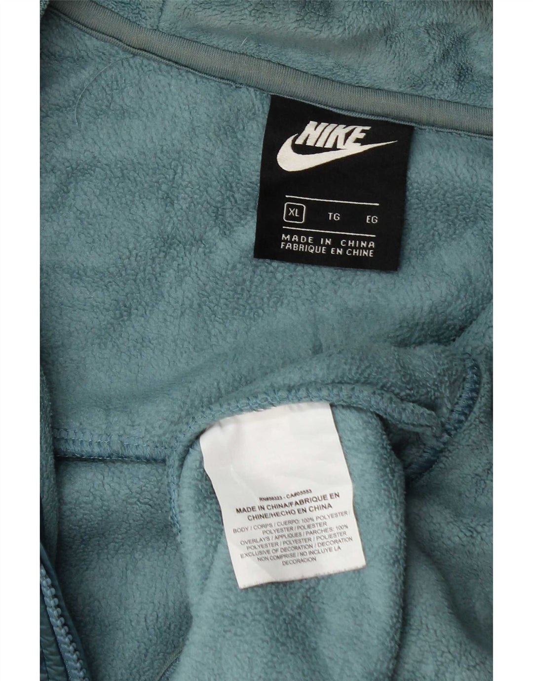 Nike ženska flis jakna s kapuljačom UK 18 XL plavi poliester