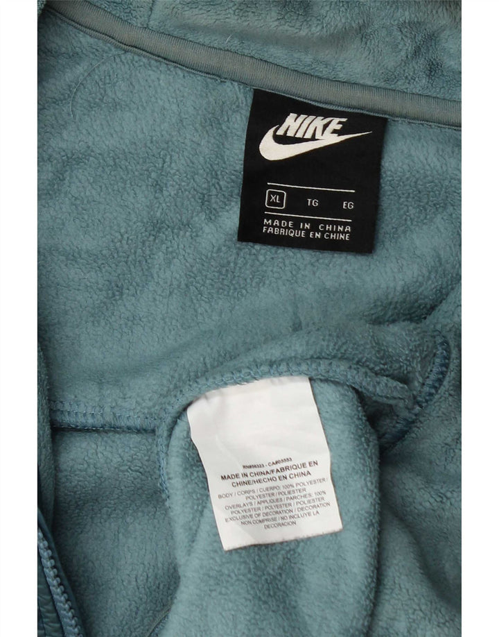 Nike ženska flis jakna s kapuljačom UK 18 XL plavi poliester