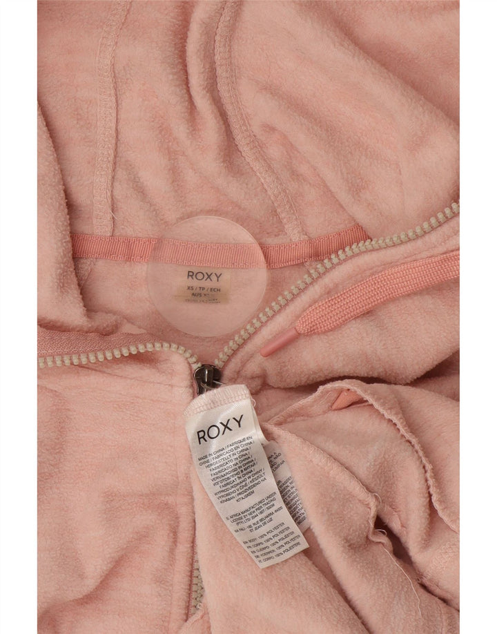 ROXY ženska flis jakna s kapuljačom UK 6 XS ružičasti flekasti poliester