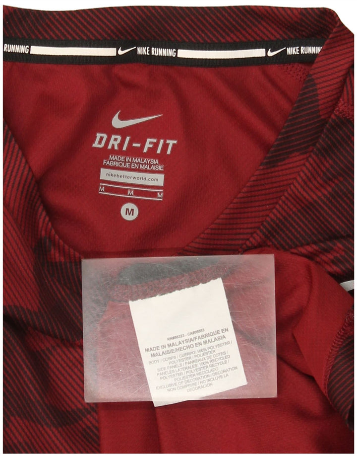 Nike Dri Fit majica kratkih rukava Srednje crvena maskirna poliester